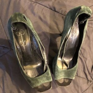 Dark green Jessica Simpson platform shoes